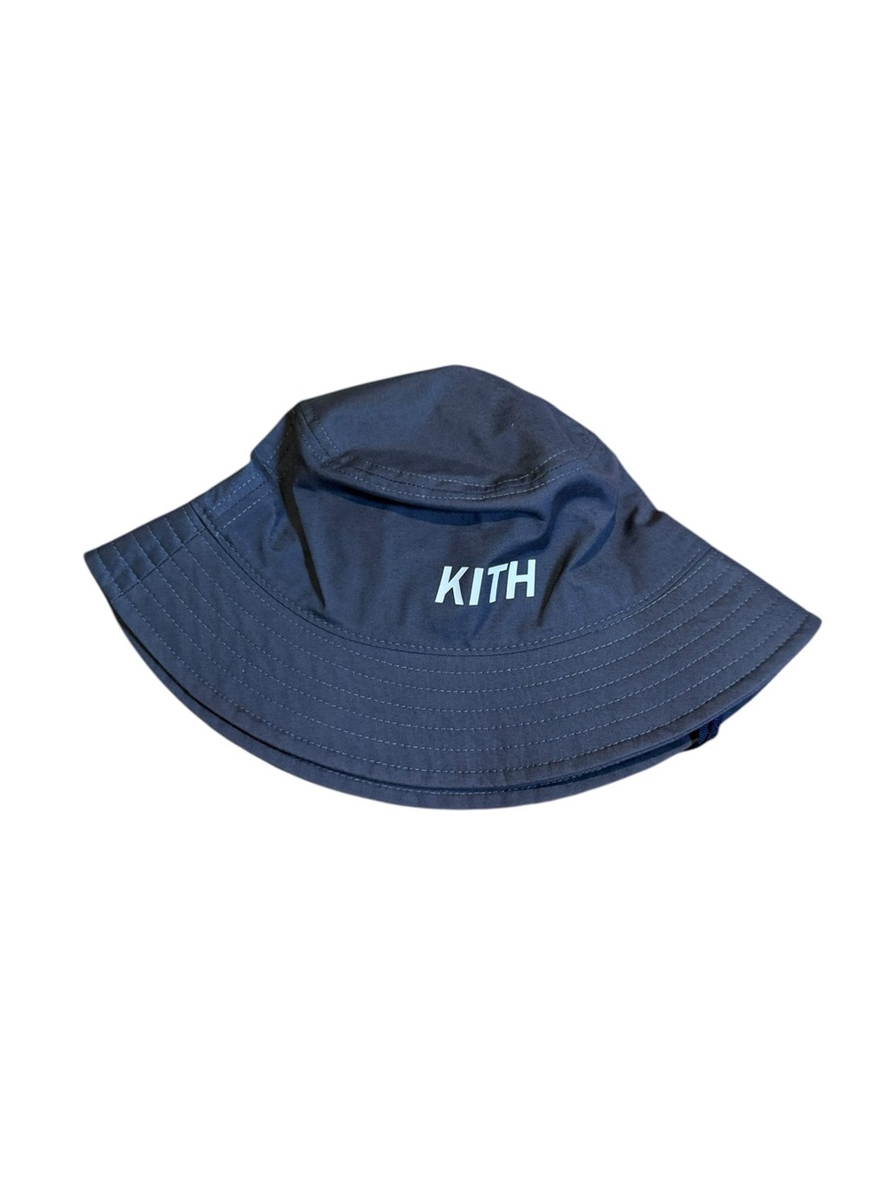 Kith Dark Blue Bucket Hat with White Logo